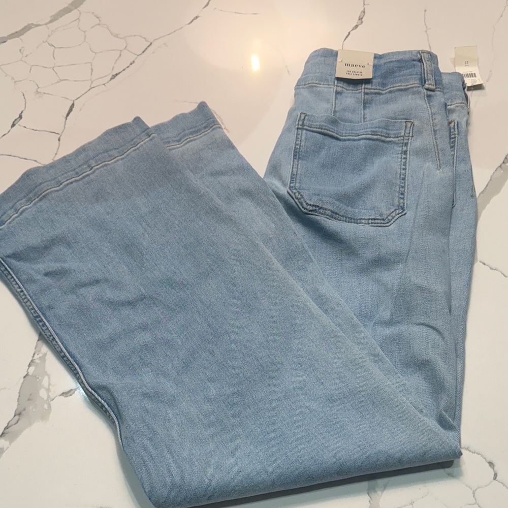 Maeve Light Blue Straight Leg Jeans